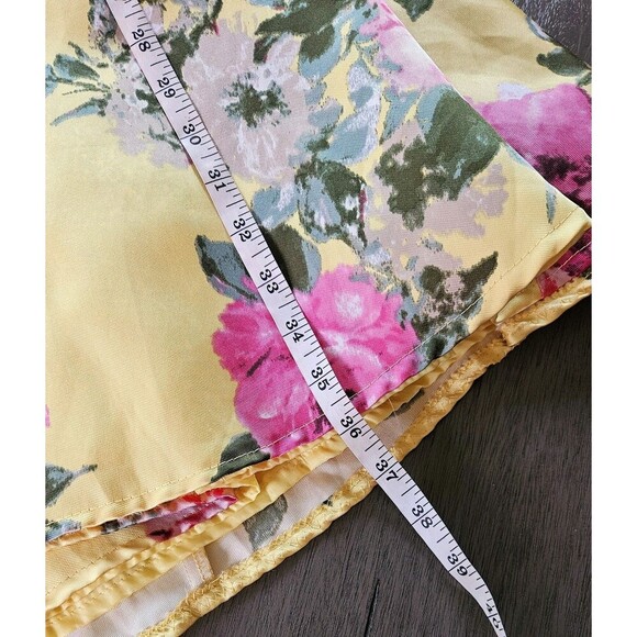 Yelloe Rose Floral Strapless Prom Dress Juniors 3/4 Retro HOCO Romantic Corset - Picture 6 of 8